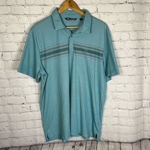 Travis Mathew Framingham Mens Golf Polo Turquoise Size XL Wrinkle Resistant
